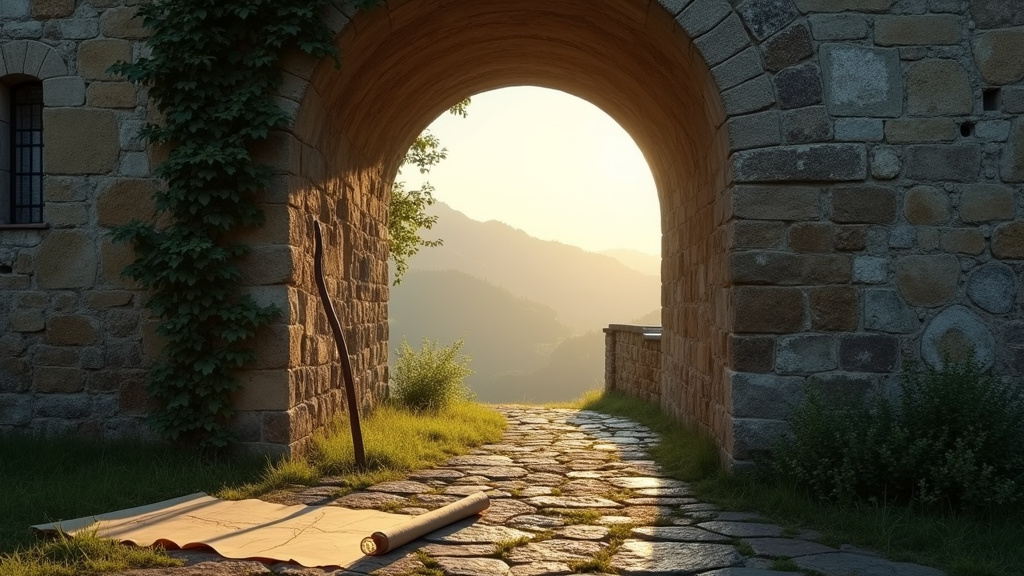 Chemin de campagne normand vers l'horizon