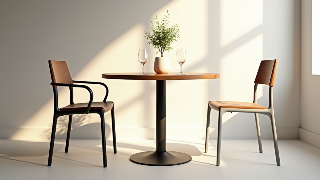 Différents types de tables de restaurant avec matériaux variés