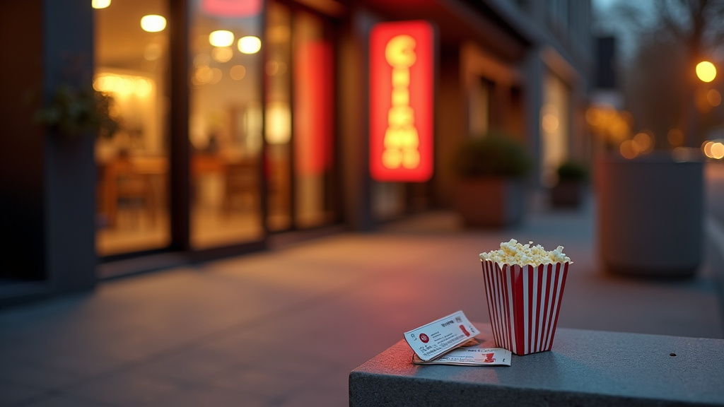 Façade moderne du cinéma CGR Blagnac avec son enseigne lumineuse