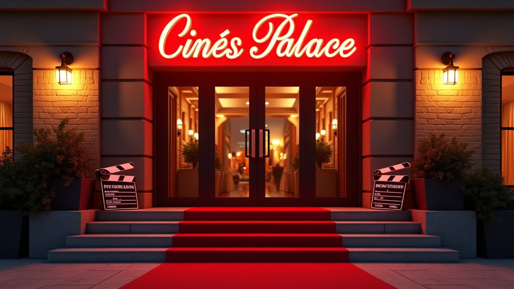 Intérieur moderne des salles de cinéma du Cinés Palace