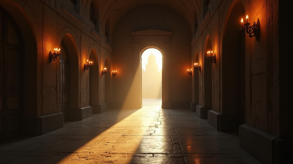 Intérieur de la chapelle Sixtine dans le film Conclave