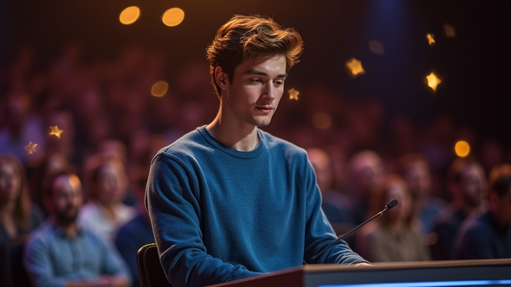 Émilien sur le plateau des 12 Coups de midi