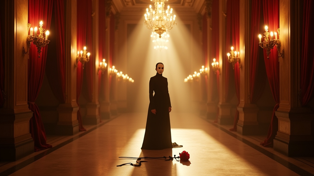 Illustration de l'Opéra Garnier avec des ombres mystérieuses