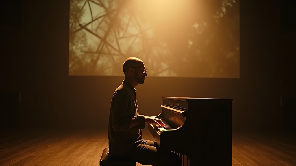 Portrait de Wally De Backer alias Gotye lors d'une performance en studio
