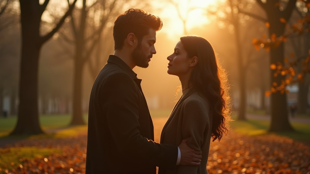 Portrait d'Andrew Garfield et Florence Pugh sur le tournage de L'Amour au présent