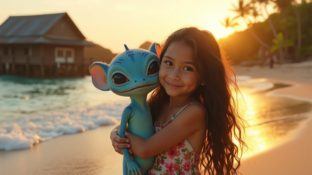 Scène emblématique de Lilo et Stitch dans le film d'animation original de 2002