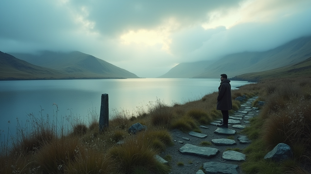 Affiche de la chanson originale Les Lacs du Connemara de Michel Sardou